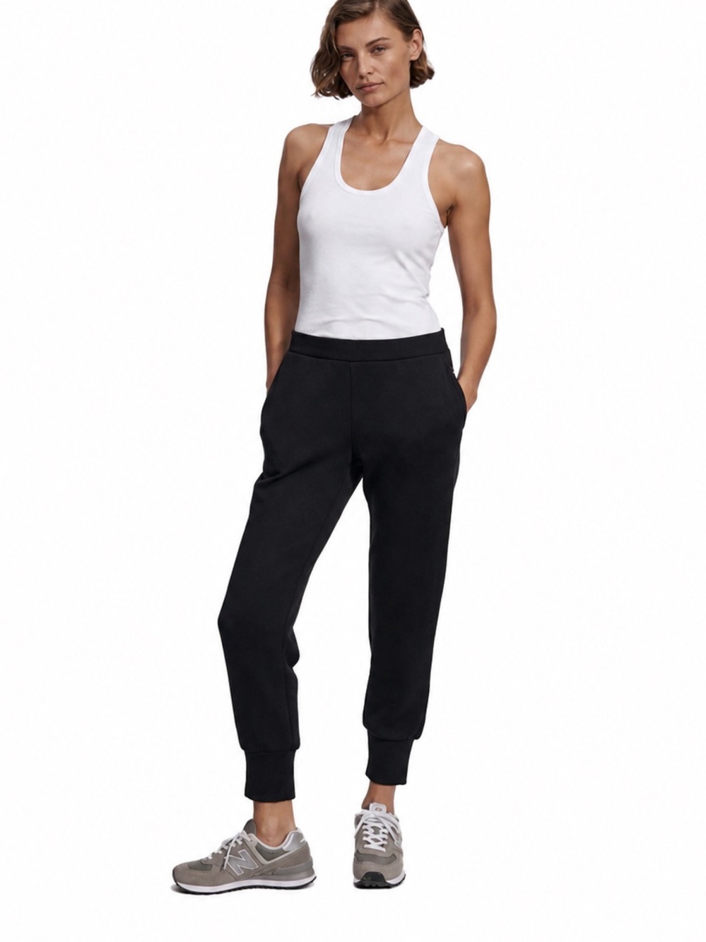 Varley Brushed Rib Slim Cuff Pant 25" Size:XXS Color: Black